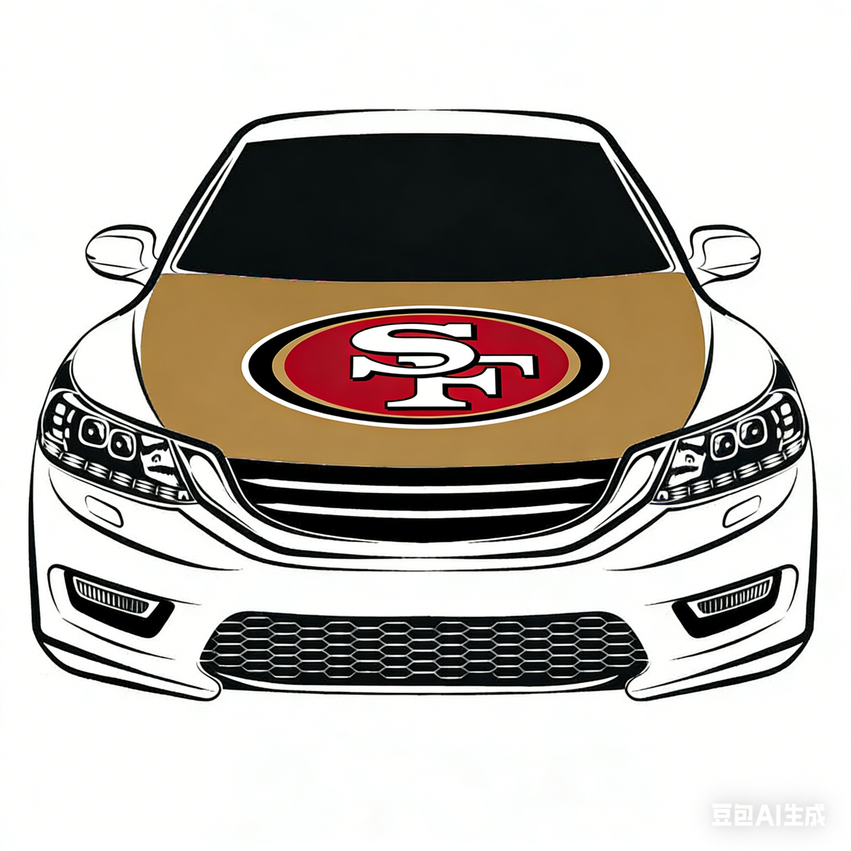 San Francisco 49ers Flag NFL Car Hood Cover Flag , Engine Banner,4X5ft,/6X7FT100% Polyester Elastic Fabrics Can be Washed