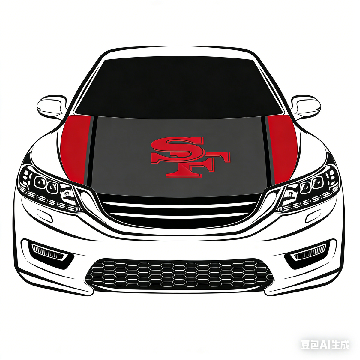 San Francisco 49ers Flag NFL Car Hood Cover Flag , Engine Banner,4X5ft,/6X7FT100% Polyester Elastic Fabrics Can be Washed