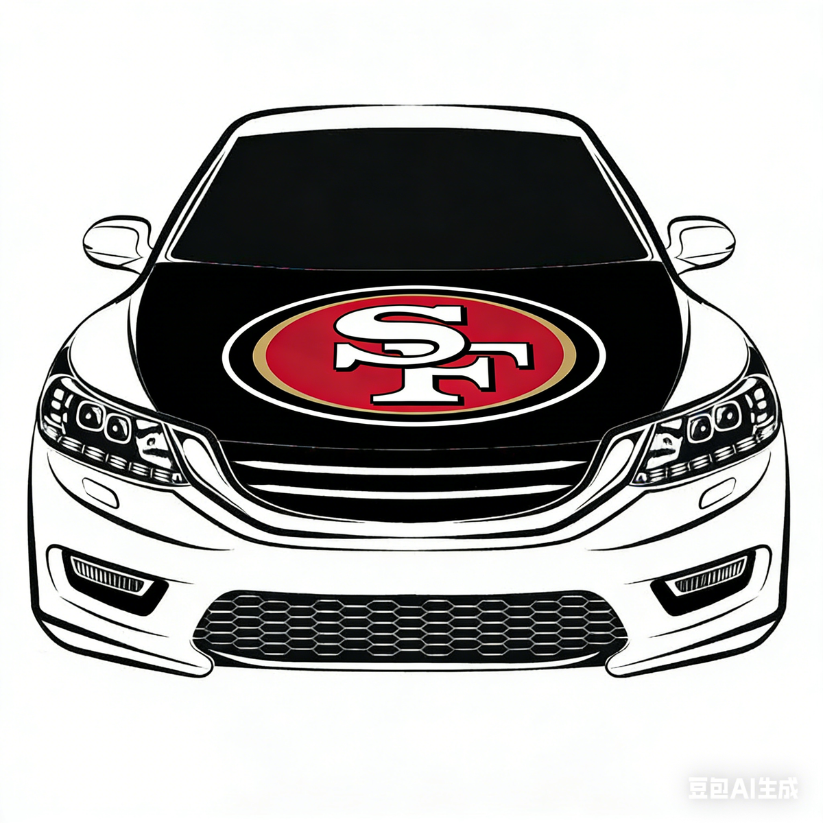 San Francisco 49ers Flag NFL Car Hood Cover Flag , Engine Banner,4X5ft,/6X7FT100% Polyester Elastic Fabrics Can be Washed