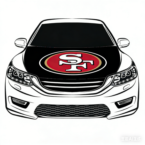 San Francisco 49ers Flag NFL Car Hood Cover Flag , Engine Banner,4X5ft,/6X7FT100% Polyester Elastic Fabrics Can be Washed