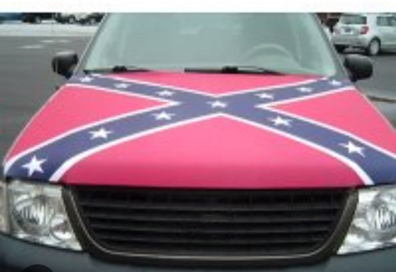 Confederate car hood cover flag -Confederate Engine Banner,3.3X5ft /6X7ft ,100% Polyester Elastic Fabrics Can be Washed
