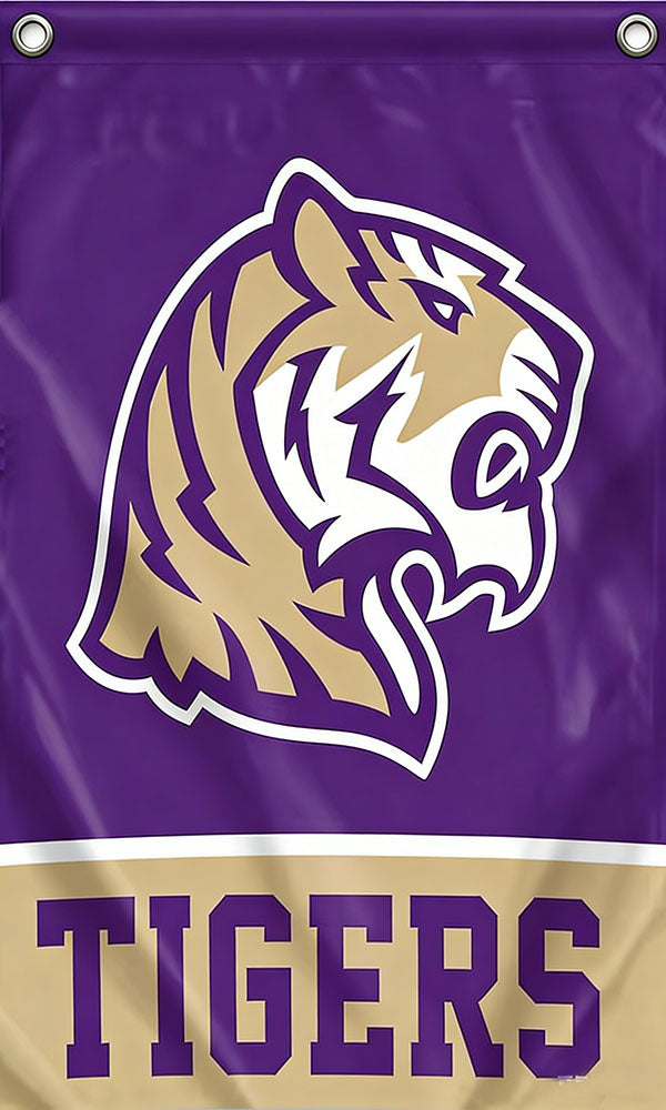 Sewanee Tigers Flag -Sewanee Vertical 3x5 FT Banner-100% polyester-2 Metal Grommets-The University of the South Tapestry