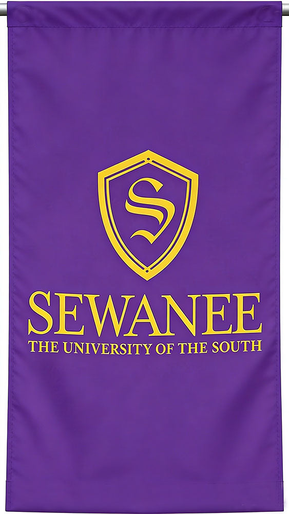 Sewanee Tigers Vertical Flag -Sewanee 3x5 FT Banner-100% polyester-2 Metal Grommets-The University of the South Tapestry