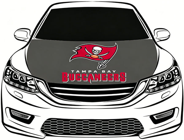 Tampa Bay Buccaneers Flag Car Hood Cover Flag NFL SKOL 4X5ft,/6X7FT 100% Polyester Elastic Fabrics Can be Washed Flag