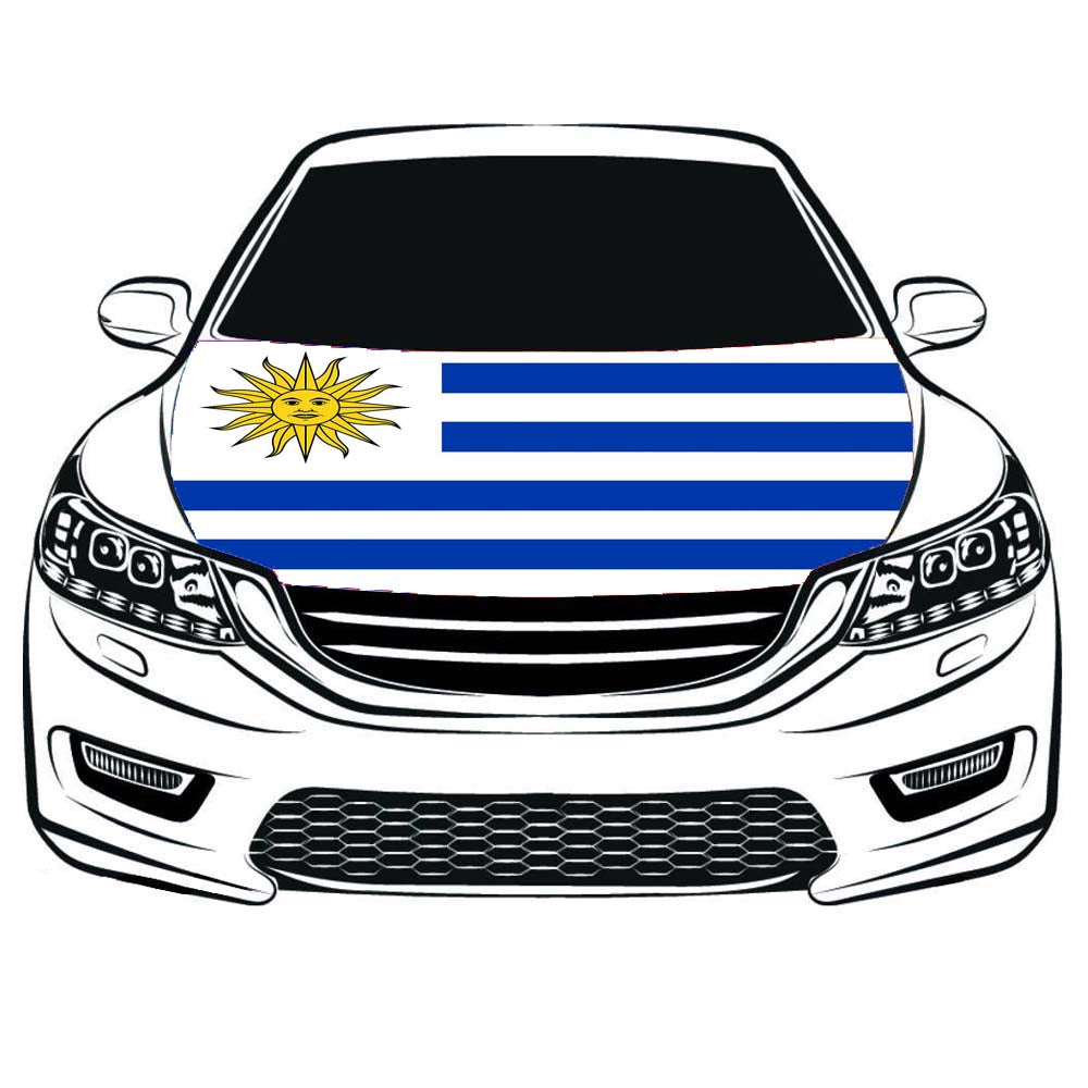 Uruguayan flag，Car Hood Cover Flag of Uruguay ,Pabellón Nacional，Engine Banner National Pavilion ,3.3X5ft, 100% Polyester Elastic Fabrics Can be Washed Suitable for large SUV and Pickup Trucks/6X7FT