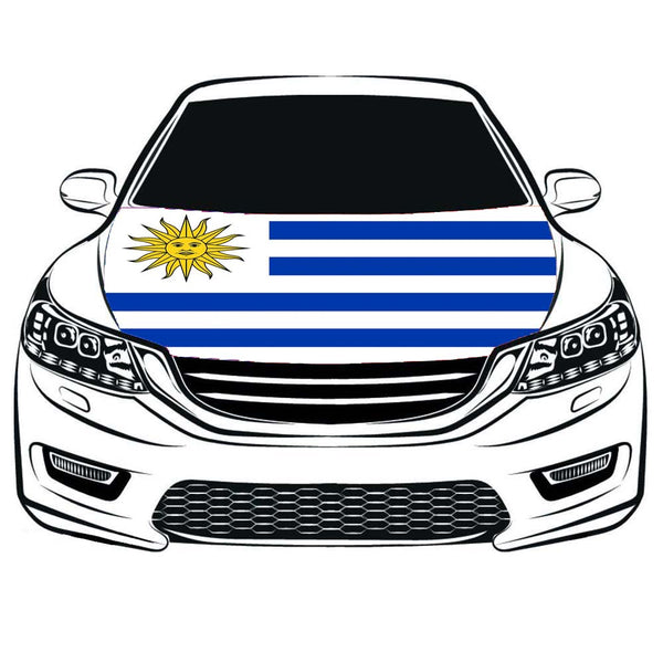 Uruguayan flag，Car Hood Cover Flag of Uruguay ,Pabellón Nacional，Engine Banner National Pavilion ,3.3X5ft, 100% Polyester Elastic Fabrics Can be Washed Suitable for large SUV and Pickup Trucks/6X7FT