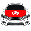 Tunisian flag，Tunisia Car Hood Cover Banner Flag ,Engine Flag,3.3X5ft, 100% Polyester Elastic Fabrics Can be Washed Suitable for large SUV and Pickup Trucks