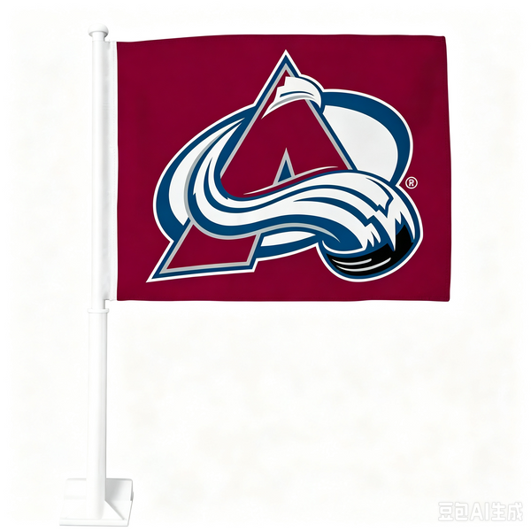 2 Pack Car Window Flags of  NHLColorado Avalanche 11X18 Inch(28x46cm) 100% Polyester, Strong White Flagpole