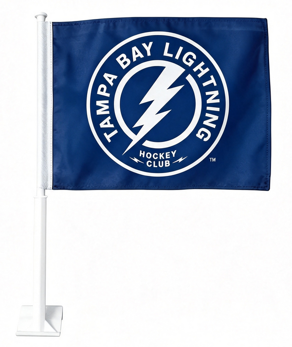 NHL St. Louis Blues Car Window Flag of  St. Louis Blues 11X18 Inch(28x46cm) 100% Polyester, Strong White Flagpole