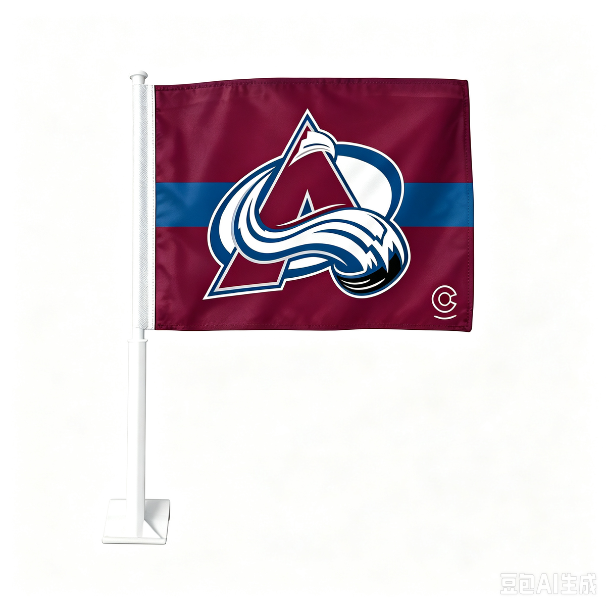 2 Pack Car Window Flags of  NHLColorado Avalanche 11X18 Inch(28x46cm) 100% Polyester, Strong White Flagpole