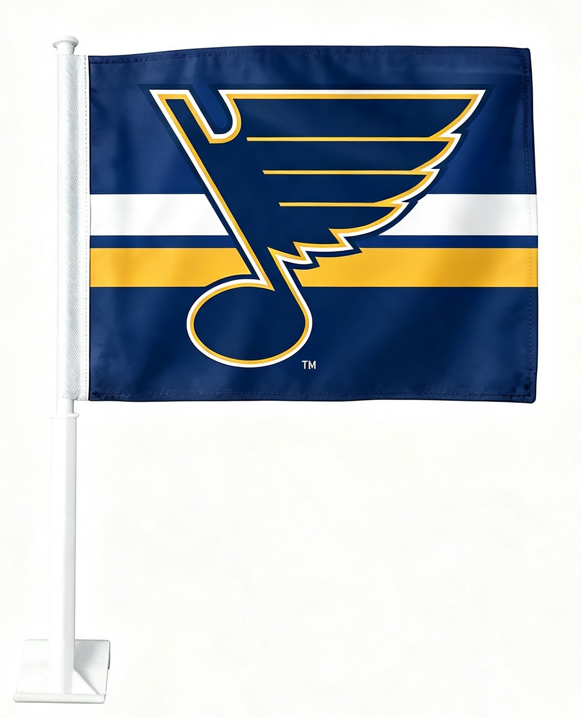 NHL St. Louis Blues Car Window Flag of  Florida Panthers 11X18 Inch(28x46cm) 100% Polyester, Strong White Flagpole