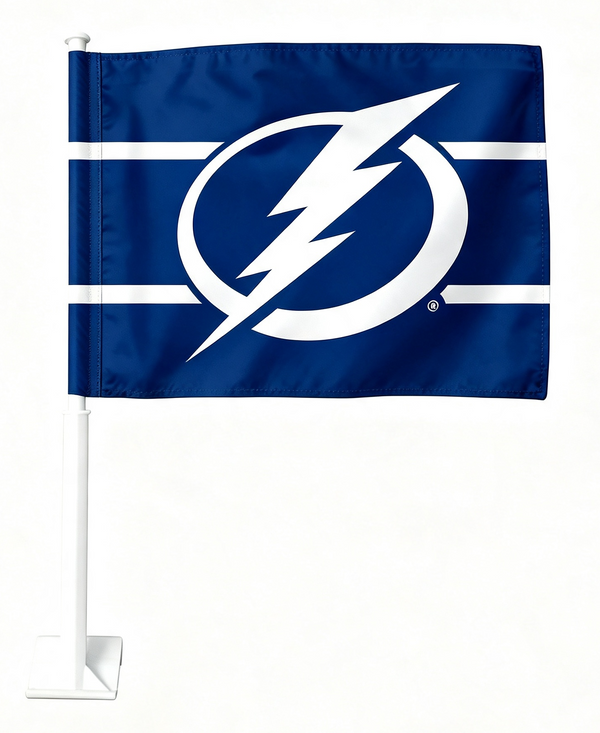 NHL St. Louis Blues Car Window Flag of  St. Louis Blues 11X18 Inch(28x46cm) 100% Polyester, Strong White Flagpole