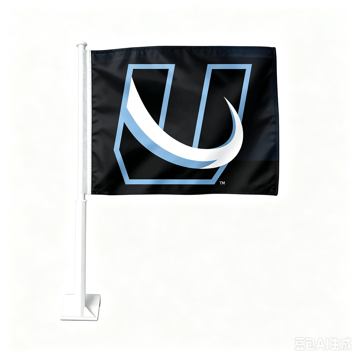 2 Pack Car Window Flags of  NHL Utah Mammoth 11X18 Inch(28x46cm) 100% Polyester, Strong White Flagpole