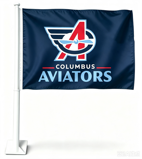 2 Pack NHL Columbus Blue Jackets Flag Car Window Flag of  Columbus Blue Jackets 11X18 Inch(28x46cm) 100% Polyester, Strong White Flagpole