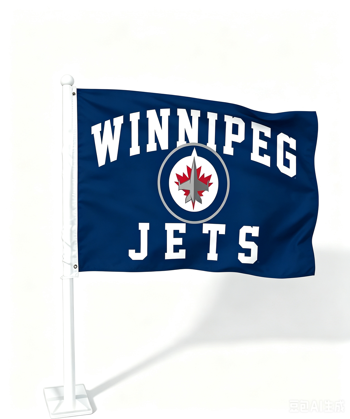 2 Pack NHL Winnipeg Jets Flag Car Window Flag of  Winnipeg Jets 11X18 Inch(28x46cm) 100% Polyester, Strong White Flagpole