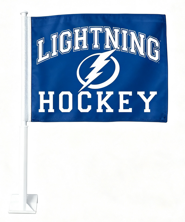 NHL St. Louis Blues Car Window Flag of  St. Louis Blues 11X18 Inch(28x46cm) 100% Polyester, Strong White Flagpole