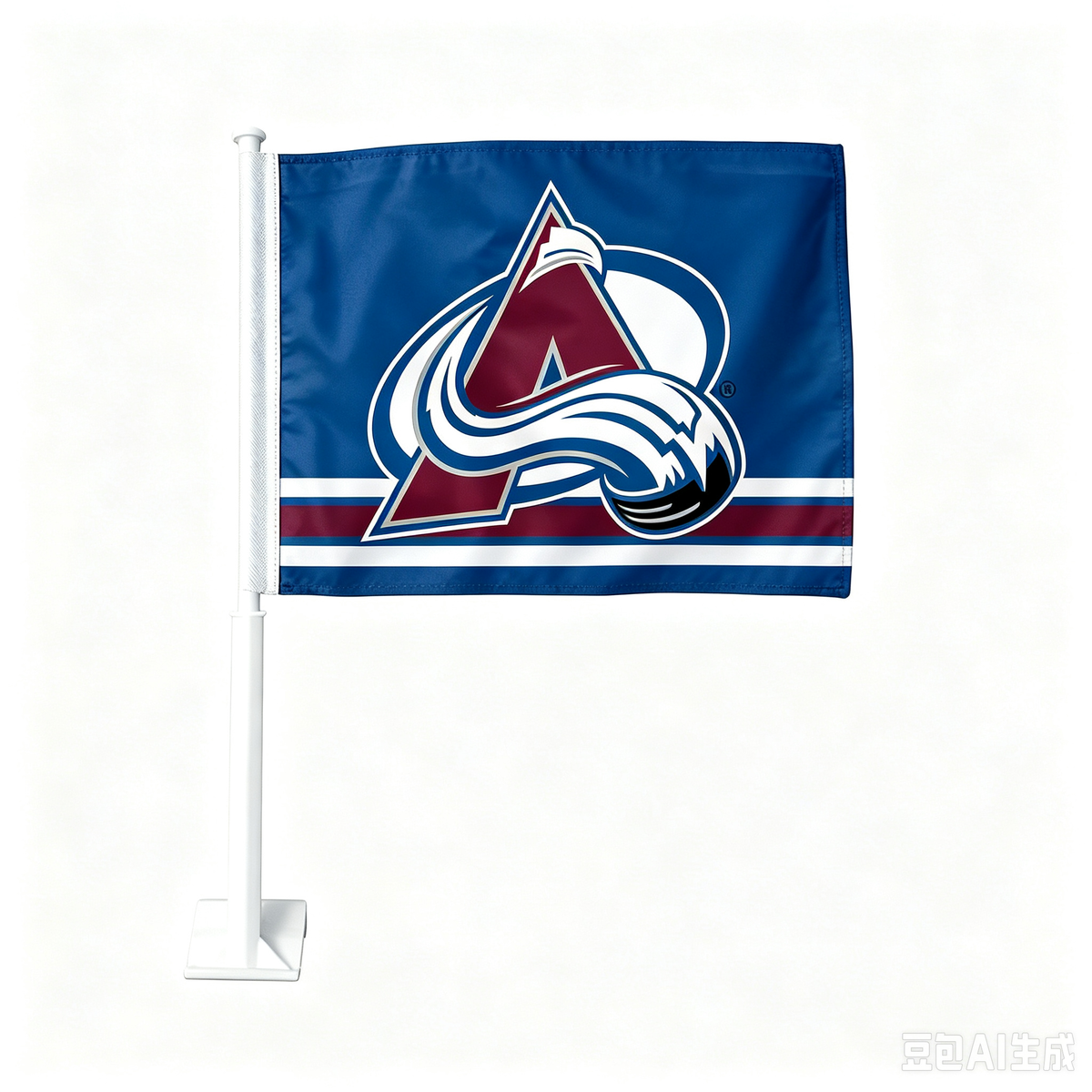 2 Pack Car Window Flags of  NHLColorado Avalanche 11X18 Inch(28x46cm) 100% Polyester, Strong White Flagpole