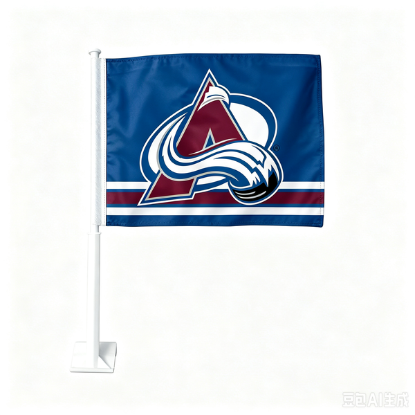 2 Pack Car Window Flags of  NHLColorado Avalanche 11X18 Inch(28x46cm) 100% Polyester, Strong White Flagpole