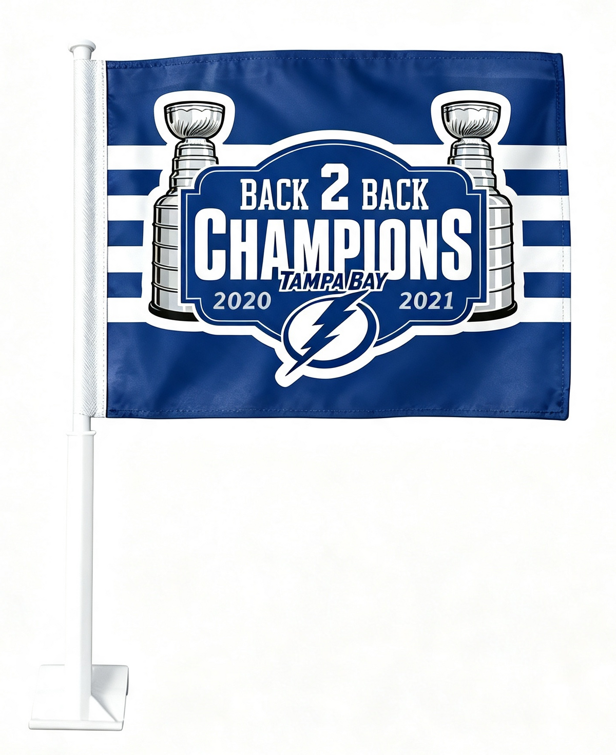 NHL St. Louis Blues Car Window Flag of  St. Louis Blues 11X18 Inch(28x46cm) 100% Polyester, Strong White Flagpole