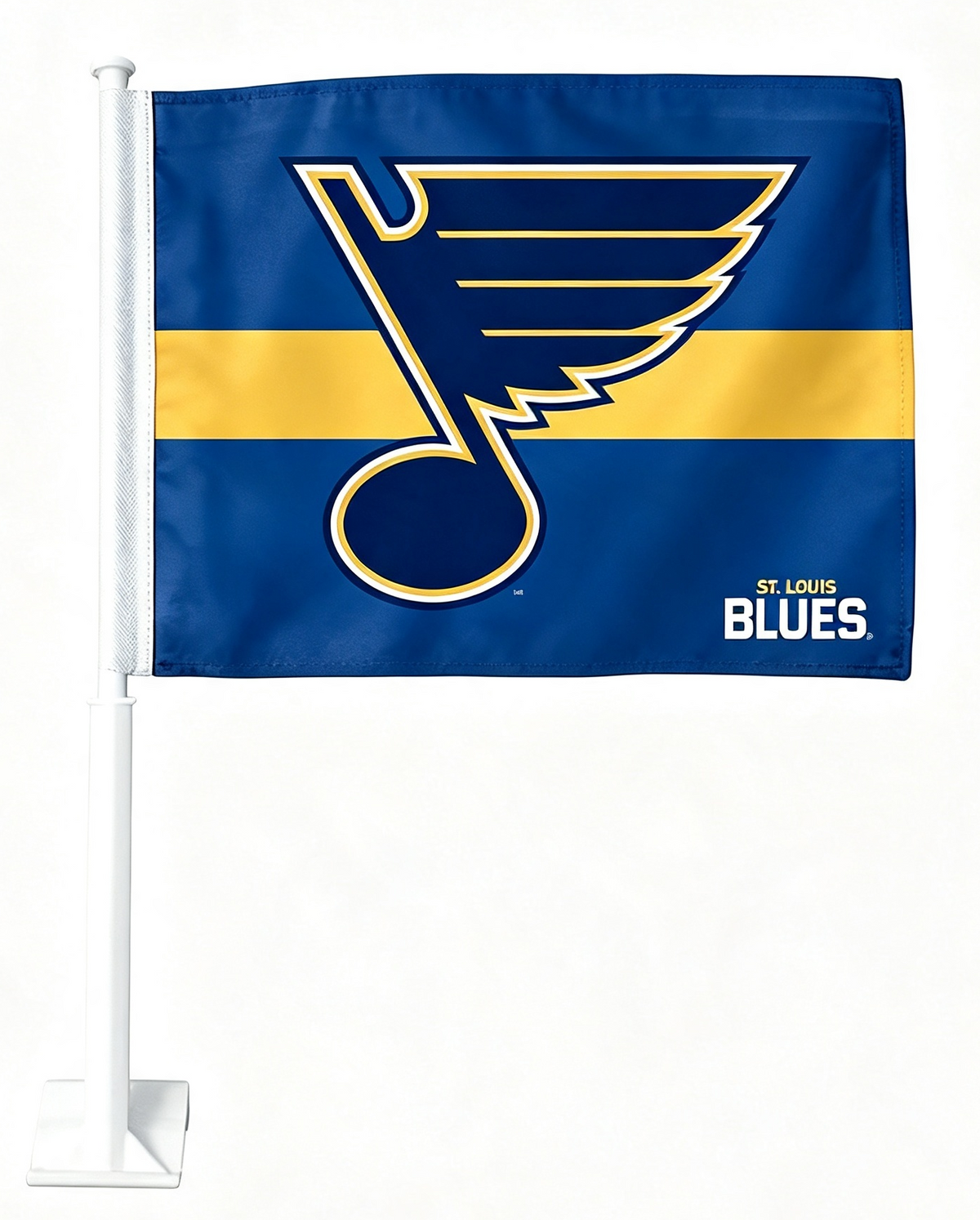 NHL St. Louis Blues Car Window Flag of  Florida Panthers 11X18 Inch(28x46cm) 100% Polyester, Strong White Flagpole