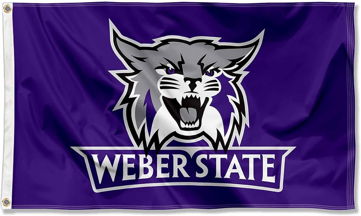 Weber State University Wildcats Flag -Weber State Wildcats 3x5FT Banner-100% polyester-2 Metal Grommets
