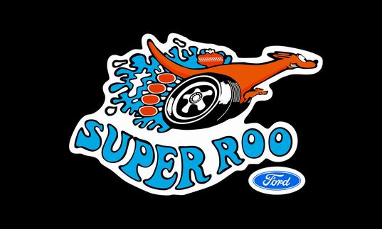 Ford Super Roo Logo FORD SUPER ROO STICKERS TWIN PACK 157mm X 100mm