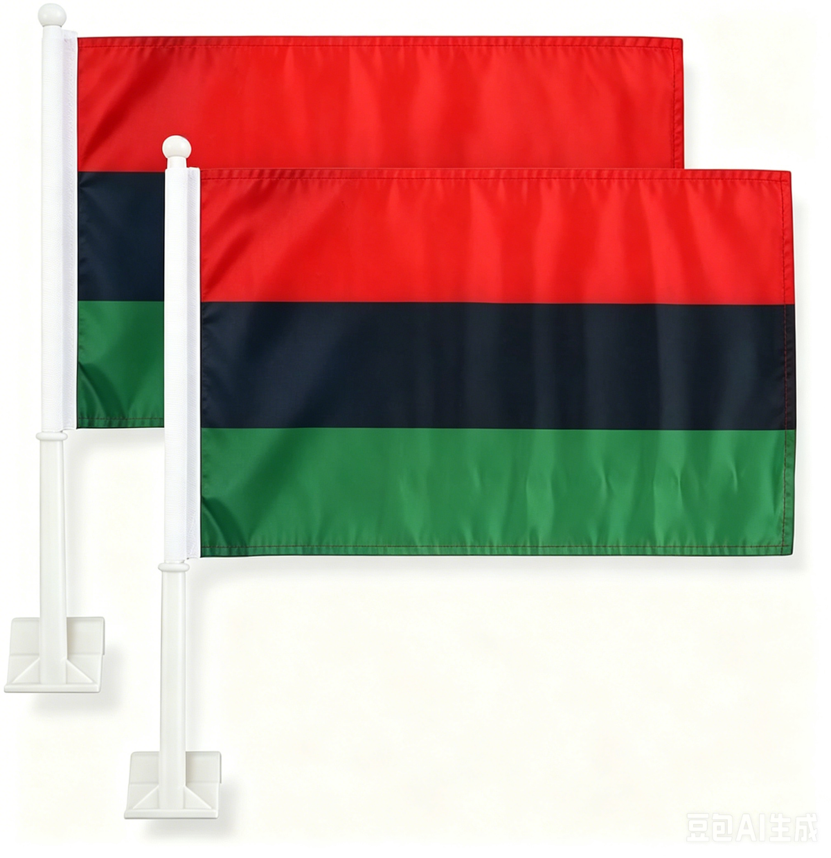 African Afro Car Flag Car Window Flag of  Afro African 11X18 Inch(28x46cm) 100% Polyester, Strong White Flagpole