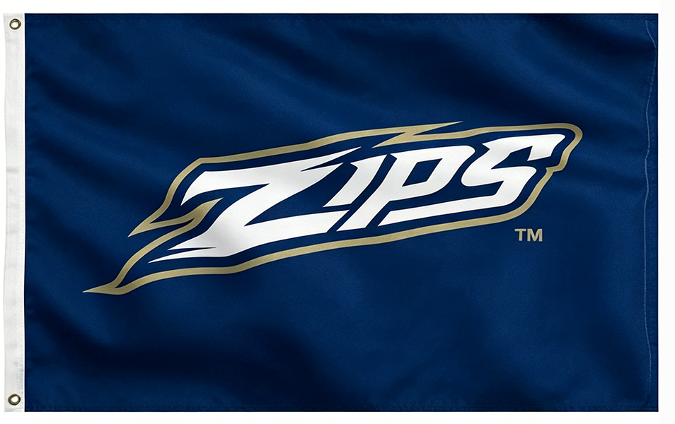Akron Flag -Akron Zips Flag -3x5 ft 100% Polyester NCAA The University of Akron Banner-One sided / Double sided