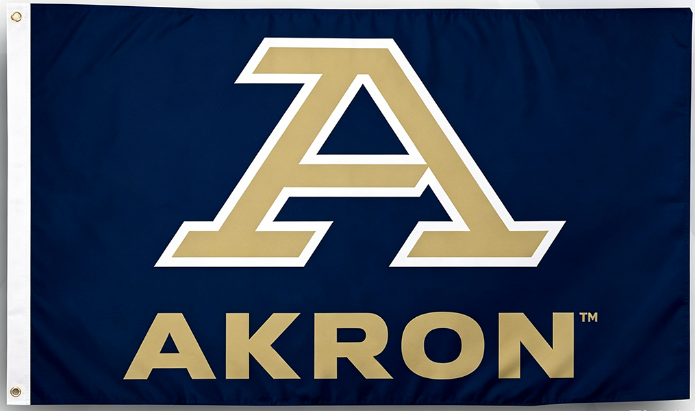 Akron Flag -Akron Zips Flag -3x5 ft 100% Polyester NCAA The University of Akron Banner-One sided / Double sided