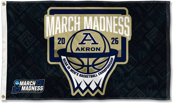 Akron Flag -Akron Zips Flag -3x5 ft 100% Polyester NCAA The University of Akron Banner-One sided / Double sided