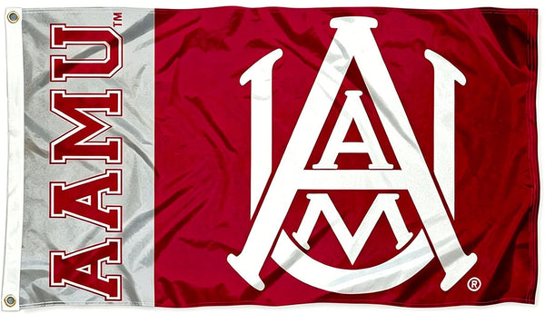 Alabama A&M University AAMU Flag - NCAA 3 x 5 Feet Bulldogs Banner-100% Polyester One sided / Double sided