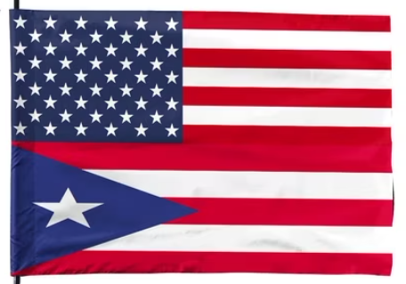 American Puerto Rican Flag -3X5 USA Puerto Rico Flag -100% Polyester  - One sided / Double sided
