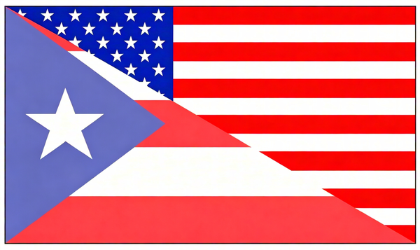 American Puerto Rican Flag -3X5 USA Puerto Rico Flag -100% Polyester  - One sided / Double sided