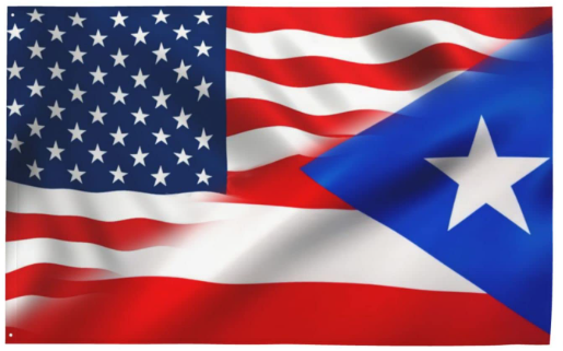 American Puerto Rican Flag -3X5 USA Puerto Rico Flag -100% Polyester  - One sided / Double sided