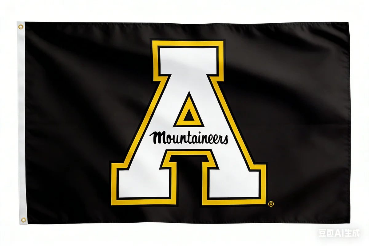 Appalachian State Mountaineers ASU Flag-3x5ft NCAA APP State Banner-100% polyester-Black