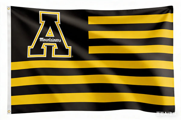 Appalachian State Mountaineers ASU Flag-3x5ft NCAA APP State Banner-100% polyester-Black
