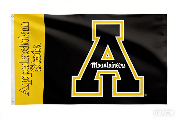 Appalachian State Mountaineers ASU Flag-3x5ft NCAA APP State Banner-100% polyester-Black