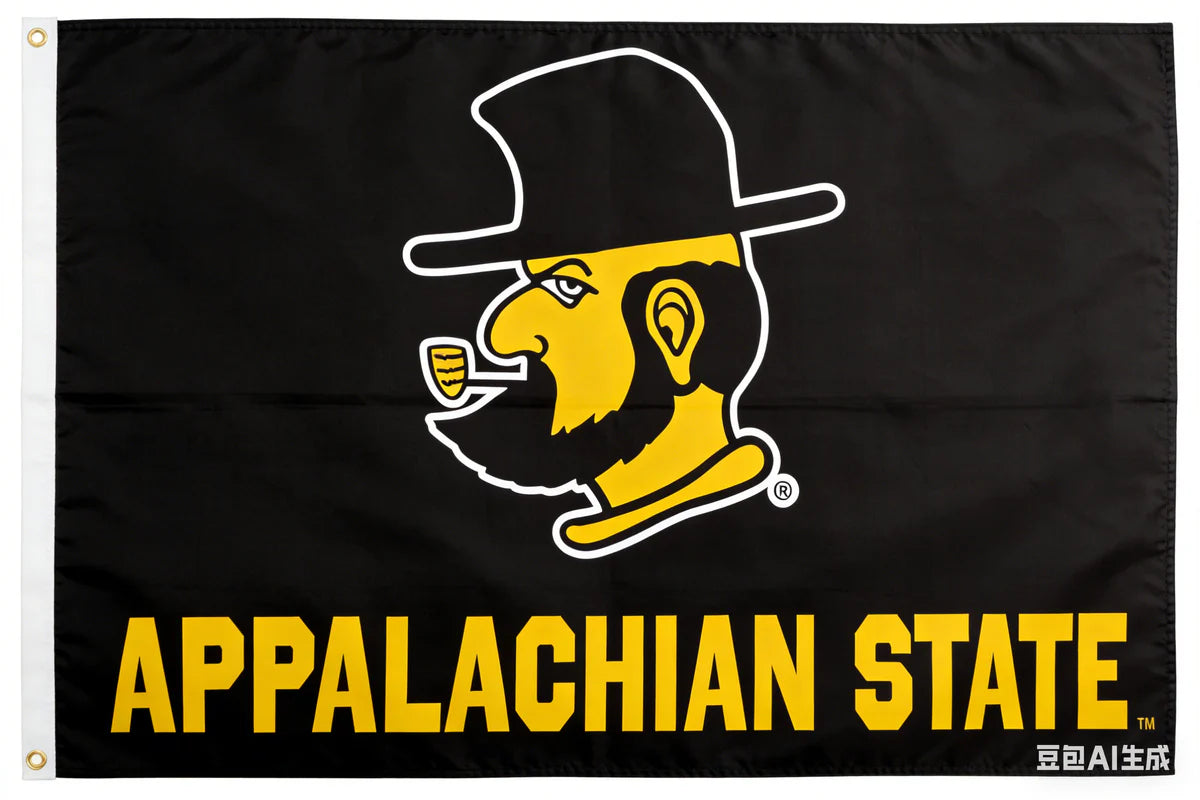 Appalachian State Mountaineers ASU Flag-3x5ft NCAA APP State Banner-100% polyester-Black