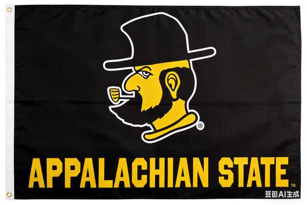 Appalachian State Mountaineers ASU Flag-3x5ft NCAA APP State Banner-100% polyester-Black