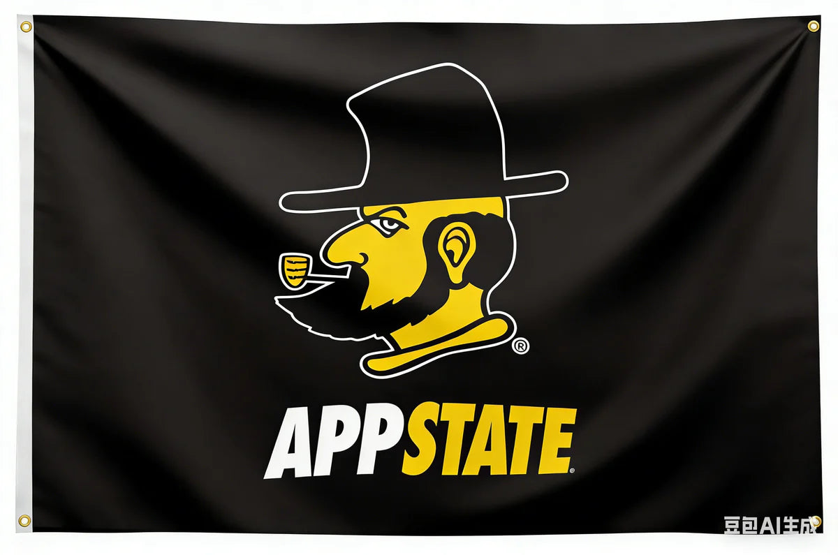 Appalachian State Mountaineers ASU Flag-3x5ft NCAA APP State Banner-100% polyester-Black