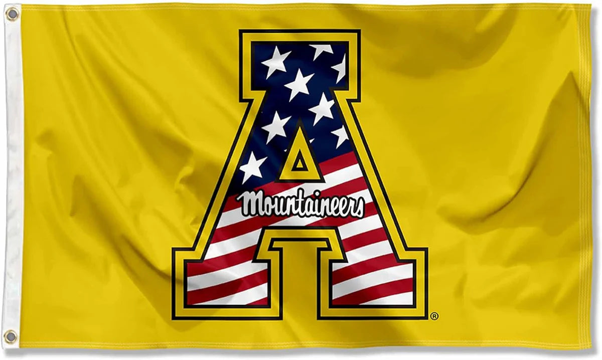 Appalachian State Mountaineers ASU Flag-3x5ft NCAA APP State Banner-100% polyester-Black