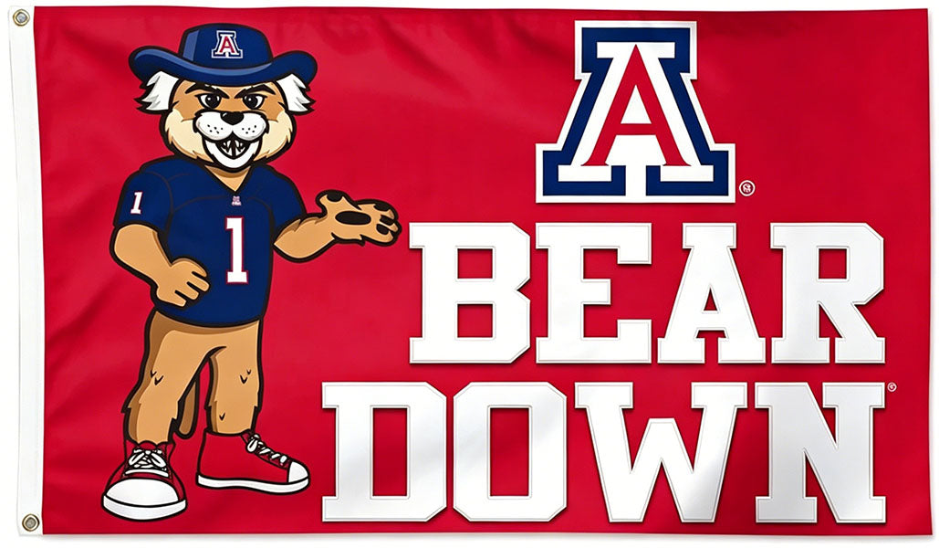 Arizona Wildcats Flag -NCAA  University of Arizona Flag Wildcats UA Bear Down Banners 100% Polyester- One sided / Double sided