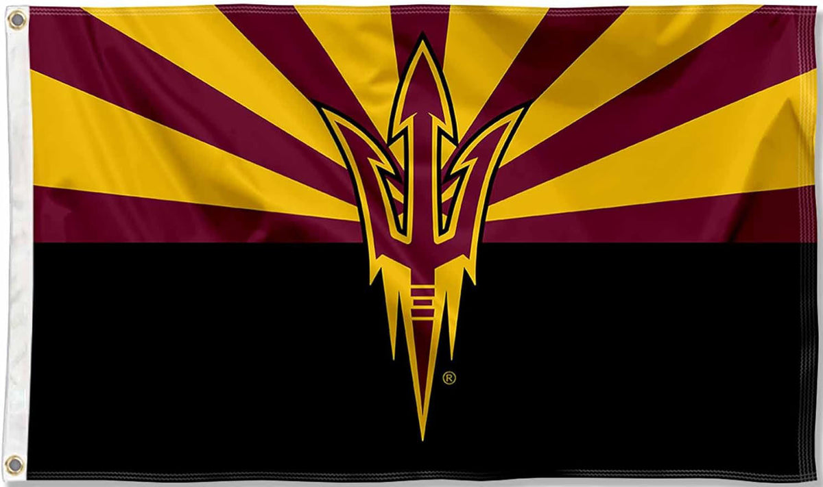 Arizona State Sun Devils Flag-NCAA Arizona State University ASU Flag- 100% Polyester- One sided / Double sided