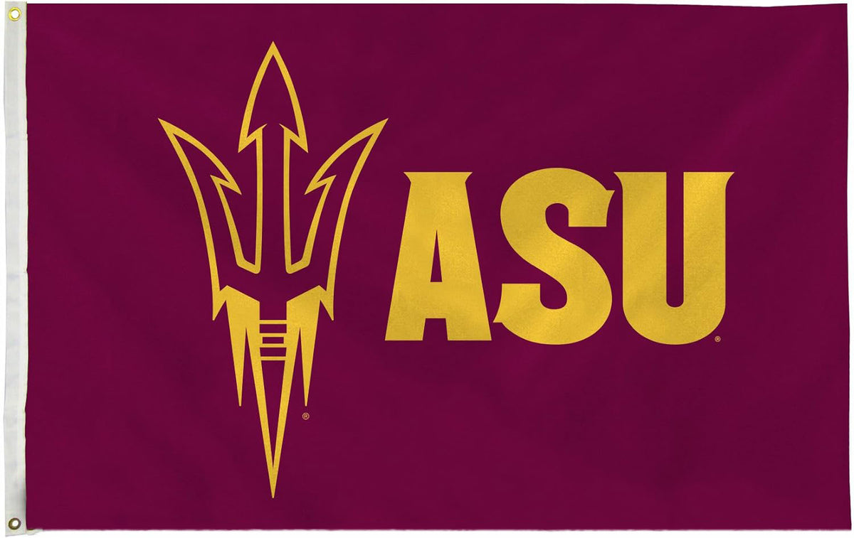 Arizona State Sun Devils Flag-NCAA Arizona State University ASU Flag- 100% Polyester- One sided / Double sided