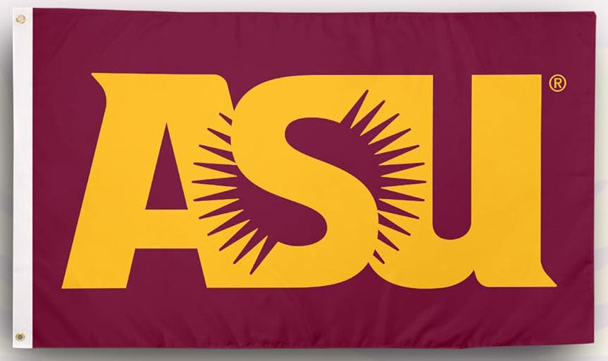 Arizona State Sun Devils Flag-NCAA Arizona State University ASU Flag- 100% Polyester- One sided / Double sided