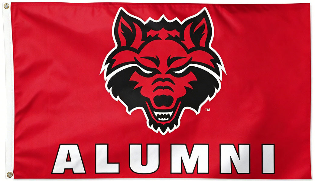 Arkansas State Red Wolves Flag - 3x5 ft -NCAA University Flag-100% Polyester- One sided / Double sided