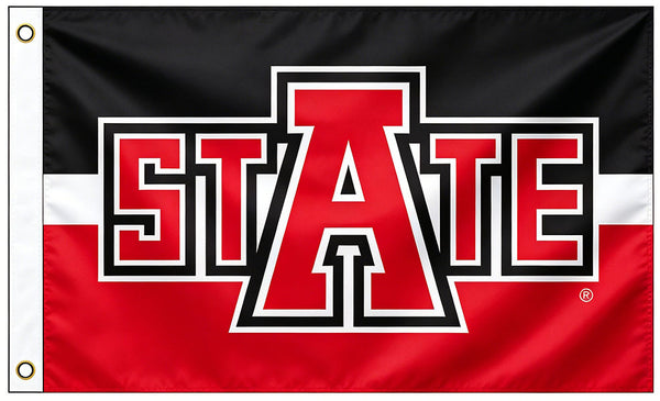 Arkansas State Red Wolves Flag - 3x5 ft -NCAA University Flag-100% Polyester- One sided / Double sided