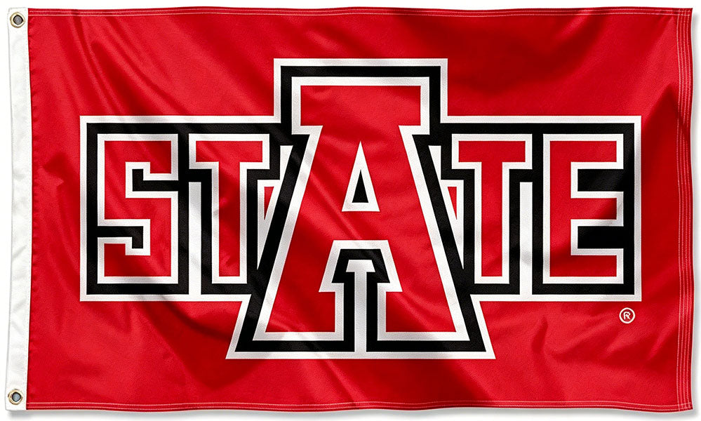 Arkansas State Red Wolves Flag - 3x5 ft -NCAA University Flag-100% Polyester- One sided / Double sided