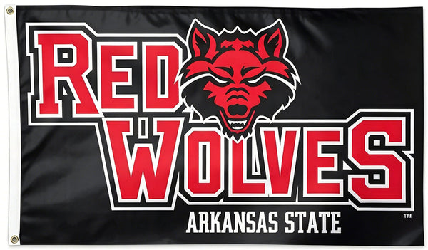 Arkansas State Red Wolves Flag - 3x5 ft -NCAA University Flag-100% Polyester- One sided / Double sided
