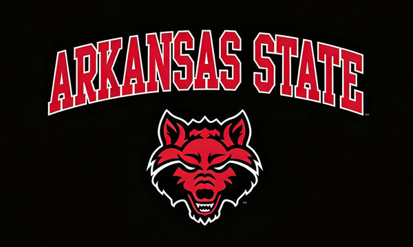 Arkansas State Red Wolves Flag - 3x5 ft -NCAA University Flag-100% Polyester- One sided / Double sided